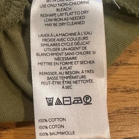 Anthropologie Lace Sleeve Ruffle Hem Crop Top Moss Green Medium - Picture 8 of 9